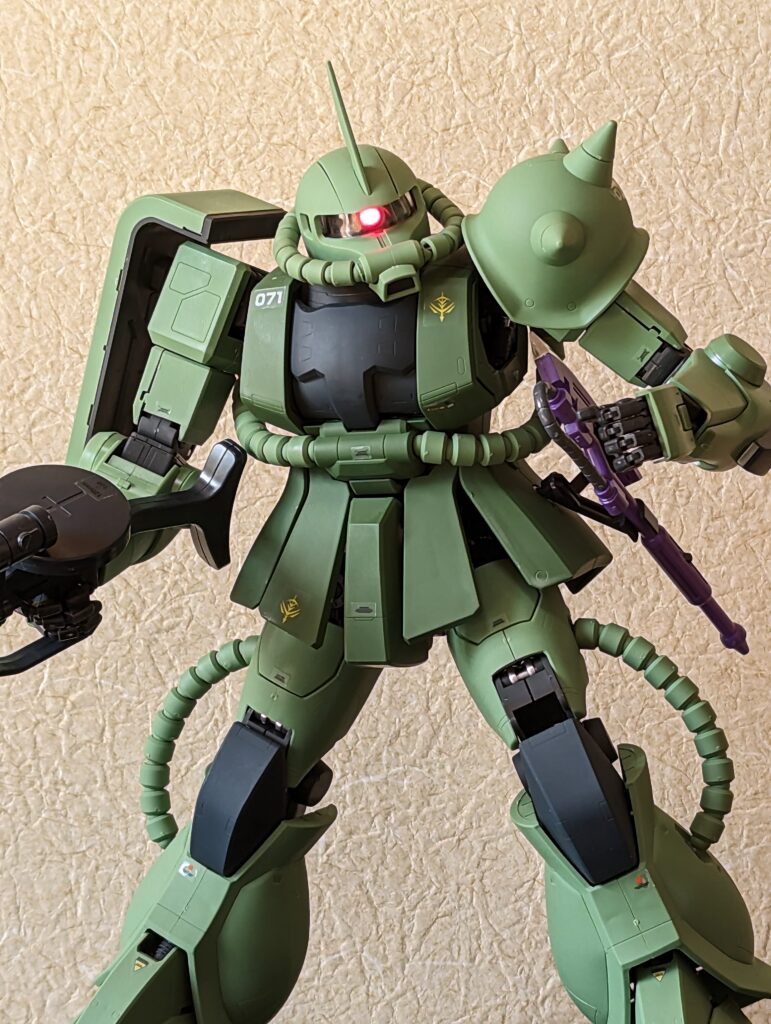 3933.ガンプラ PG 量産型ザクII 組立塗装済 - プラモデル